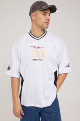 Y2K V Neck Jersey Grey